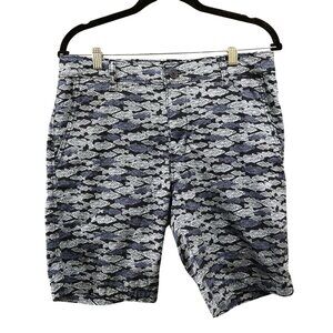 Levi's XX Chino Taper Fit Shorts Mens Size 32 Blue Fish Print Lightweight